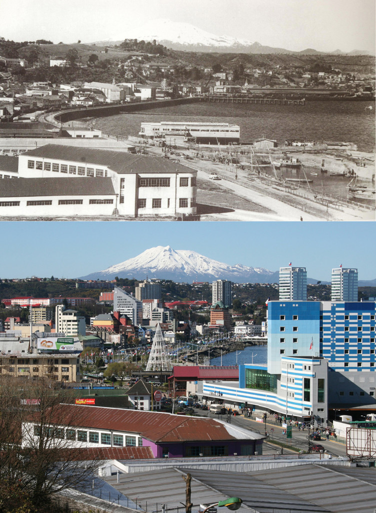 Puerto Montt_04_Borde costero 1957 y actual